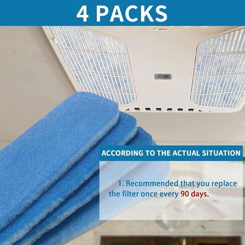 فلتر تيار متردد RV، مرشحات هواء مقاس 6 × 16 بوصة [4 مرشحات] لفتحة مكيف الهواء RV، فلتر تيار متردد MERV 6 in Kuwait