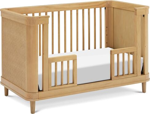 NAMESAKE Marin with Cane 3-in-1 Convertible Crib in Honey and Honey Cane, Greenguard Gold Certified in Saudi Arabia