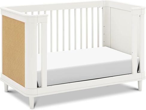 NAMESAKE Marin with Cane 3-in-1 Convertible Crib in Honey and Honey Cane, Greenguard Gold Certified in Saudi Arabia