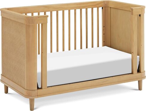 NAMESAKE Marin with Cane 3-in-1 Convertible Crib in Honey and Honey Cane, Greenguard Gold Certified in Saudi Arabia