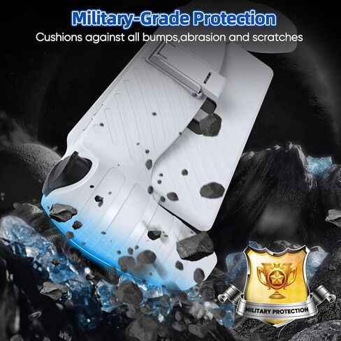 حافظة مطورة لبوابة PlayStation مع مسند وغطاء ناعم من مادة TPU وحامل واقٍ لملحقات بوابة PS - حماية كاملة وغطاء مقبض غير قابل للانزلاق لمشغل PlayStation Portal Remote - أبيض in Kuwait