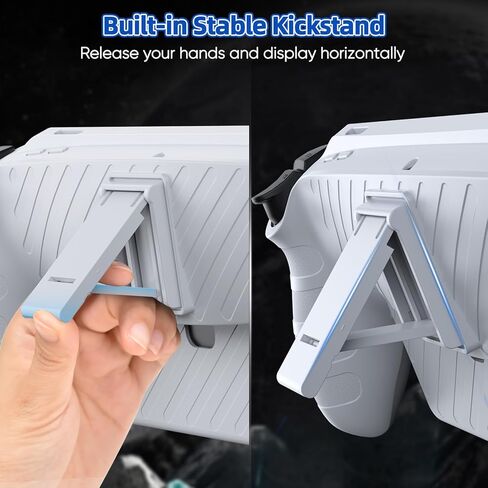 حافظة مطورة لبوابة PlayStation مع مسند وغطاء ناعم من مادة TPU وحامل واقٍ لملحقات بوابة PS - حماية كاملة وغطاء مقبض غير قابل للانزلاق لمشغل PlayStation Portal Remote - أبيض in Kuwait