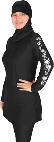 Plus Size Burkini Muslim Swimsuits for Women Modest Islamic Swimwear Long Sleeve Full Cover 3PCS Set Beachwear with Cap in Saudi Arabia
