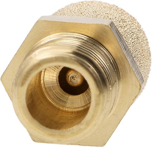 Uxcell كاتم صوت عادم الهواء قابل للتعديل من النحاس 1/8 BSPT ذهبي اللون 4 قطع in Kuwait