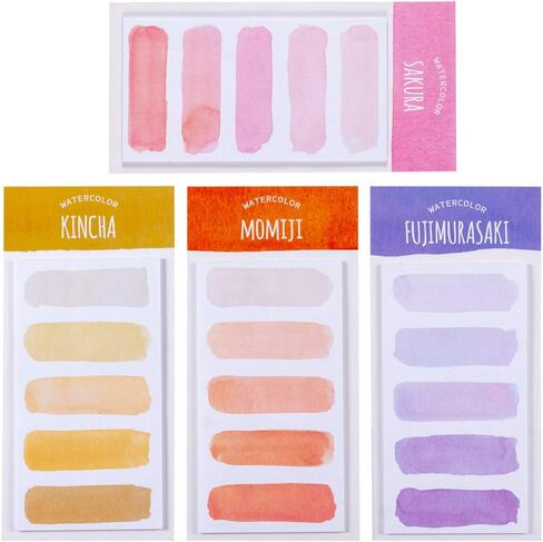 مجموعة ملاحظات لاصقة بألوان مائية من YUBBAEX، ملصقات مذكرة ملونة مع خط منقط - 2 3/8 بوصة × 4 5/8 بوصة، 20 قطعة/عبوة، 4 عبوات (رائحة الغابة) in Kuwait