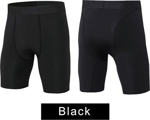 YUSHOW 3 Pack Compression Shorts Men Sports Underwear Base Layer Quick Dry Workout Running Shorts Cycling Workout Athletic in Saudi Arabia