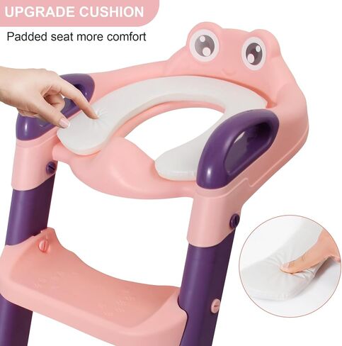 Potty Training Seat, Potty Seat For Toilet,Toddler Potty Seat Upgrade 2 In 1 Potty Training Toilet Toddler, Toddler Toilet Seat Boys Girls Toilet Seat For Toddler, Anti-Slip Pad And Step Stool (Blue) in Saudi Arabia