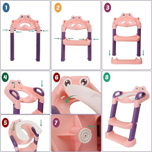 Potty Training Seat, Potty Seat For Toilet,Toddler Potty Seat Upgrade 2 In 1 Potty Training Toilet Toddler, Toddler Toilet Seat Boys Girls Toilet Seat For Toddler, Anti-Slip Pad And Step Stool (Blue) in Saudi Arabia