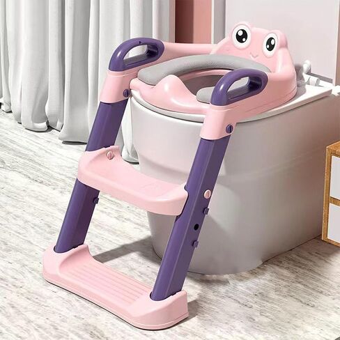Potty Training Seat, Potty Seat For Toilet,Toddler Potty Seat Upgrade 2 In 1 Potty Training Toilet Toddler, Toddler Toilet Seat Boys Girls Toilet Seat For Toddler, Anti-Slip Pad And Step Stool (Blue) in Saudi Arabia