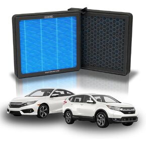 فلتر هواء المقصورة CF12552 يناسب نيسان ألتيما 2019-2024، إنفينيتي QX60 2022-2023، QX50 2019-2024، QX55 2022-2025، روغ 2022-2025، خرز كربون منظم ومنشط على شكل قرص العسل، متين وقوي in Kuwait