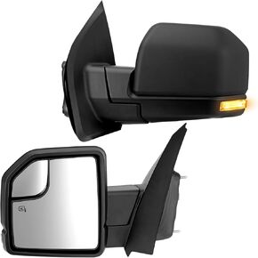 Left Driver Side 6 Pins Rear View Door Mirror Assembly Compatible with 2015-2020 Ford F-150 with Power Heated Turn Signal Light Blind Spot Glass Replace# FL3Z-17683-CC, FL3Z-17683-CB, FL3Z-17683-CA in Kuwait