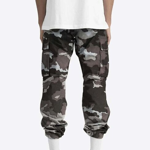 بنطال كارجو خفيف الوزن برباط للرجال من القطن المطاطي، بنطال رياضي للخروج، بنطال رياضي كاجوال للتمرين in Kuwait