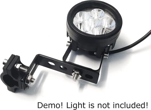 iJDMTOY Pair Adjustable 0.7 to 2.25 Inch Fit Tube Clamps with L-Shape Auxiliary Off-Road Light Mounting Brackets Compatible with Jeep/Truck/SUV Roll Bars or Cages, Motorcycle, ATV UTV Dirt Bike, etc in Saudi Arabia
