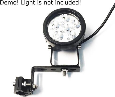 iJDMTOY Pair Adjustable 0.7 to 2.25 Inch Fit Tube Clamps with L-Shape Auxiliary Off-Road Light Mounting Brackets Compatible with Jeep/Truck/SUV Roll Bars or Cages, Motorcycle, ATV UTV Dirt Bike, etc in Saudi Arabia