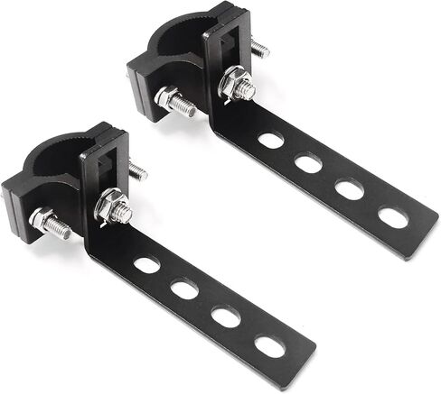 iJDMTOY Pair Adjustable 0.7 to 2.25 Inch Fit Tube Clamps with L-Shape Auxiliary Off-Road Light Mounting Brackets Compatible with Jeep/Truck/SUV Roll Bars or Cages, Motorcycle, ATV UTV Dirt Bike, etc in Saudi Arabia