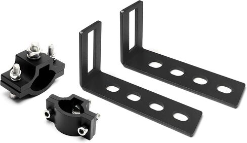 iJDMTOY Pair Adjustable 0.7 to 2.25 Inch Fit Tube Clamps with L-Shape Auxiliary Off-Road Light Mounting Brackets Compatible with Jeep/Truck/SUV Roll Bars or Cages, Motorcycle, ATV UTV Dirt Bike, etc in Saudi Arabia