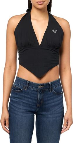 True Religion Women's Bandeau Halter Crop Top in Saudi Arabia