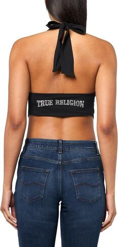 True Religion Women's Bandeau Halter Crop Top in Saudi Arabia