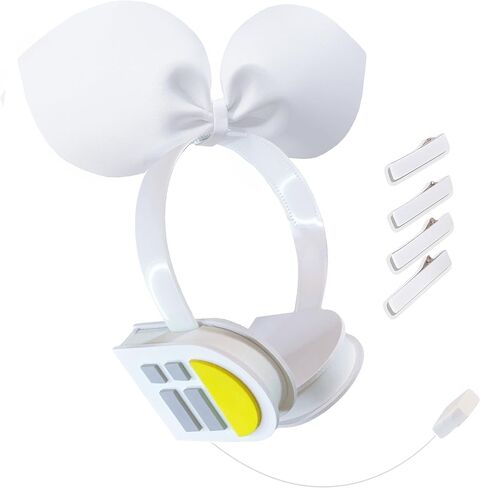 Music cosplay props headphones Hairpin headwear, 3 characters, Hairclip headphone, blue hair Future Costume Headwear Earphone (R Grey Wideclip) in Saudi Arabia