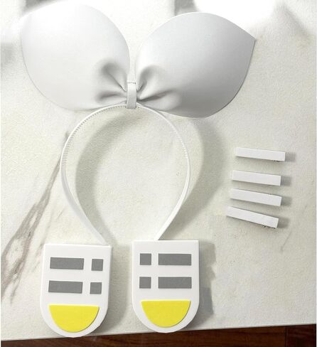 Music cosplay props headphones Hairpin headwear, 3 characters, Hairclip headphone, blue hair Future Costume Headwear Earphone (R Grey Wideclip) in Saudi Arabia