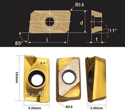 2inch R8-FMB22 Face Mill Arbor and BAP400R 50-22-4T 50mm/1.96" Face Milling Holder CNC End Mill Milling Shell Cutter with 10pcs APMT1604PDER R0.8 Shank Carbide Inserts in Kuwait