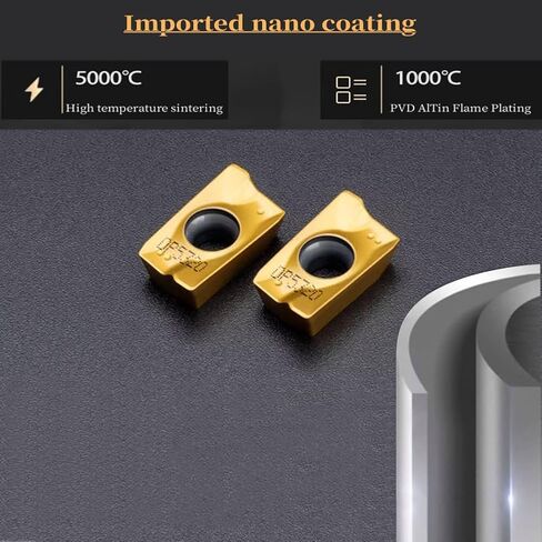 2inch R8-FMB22 Face Mill Arbor and BAP400R 50-22-4T 50mm/1.96" Face Milling Holder CNC End Mill Milling Shell Cutter with 10pcs APMT1604PDER R0.8 Shank Carbide Inserts in Kuwait