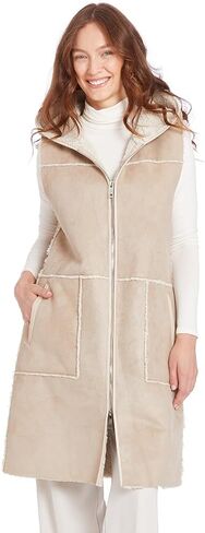 Frye Women's Long Faux Shearling Vest in Saudi Arabia