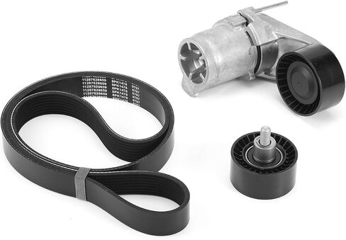 Drive Belt Tensioner Idler Pulley Kit 11288604266 + 11288604267 + 11287628659 + 11287615130 Compatible with BMW 335i 535i X3 X4 X5 X6 in Saudi Arabia