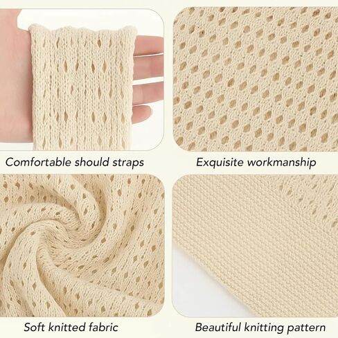 Crochet Beach Bag for Women, Cute Tote Bag Shoulder Purse for Travel Work Shopping Gym Picnic Vacation Beach Accessories in Saudi Arabia