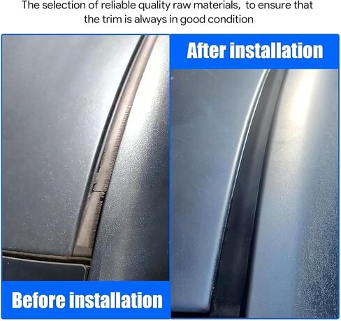 1Pair Roof Molding Drip Weatherstrip Car Side Trim Seal Strip Compatible with Toyota Tundra 4 Full Doors Crew Cab 2007-2020 Replace 75552-0C060 75551-0C060 755520C060 755510C060(Not Fit Double Cab) in Saudi Arabia