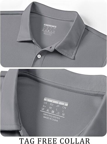 Men's Polo Shirts 3 Buttons Casual Work T Shirts Quick Dry Short Sleeve Golf Shirt Outdoor Tops in Saudi Arabia