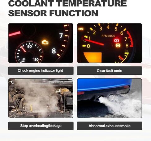 Coolant Temperature Sensor in Lower Radiator Hose Compatible with BMW 1998-2013 Z4 E87 M5 E46 E39 E60 E81 M3 M6 E90 X3 X5 F10 X6 Z8 E91 Replace# TX128 13621433077 SK5S1487 1580924 in Saudi Arabia