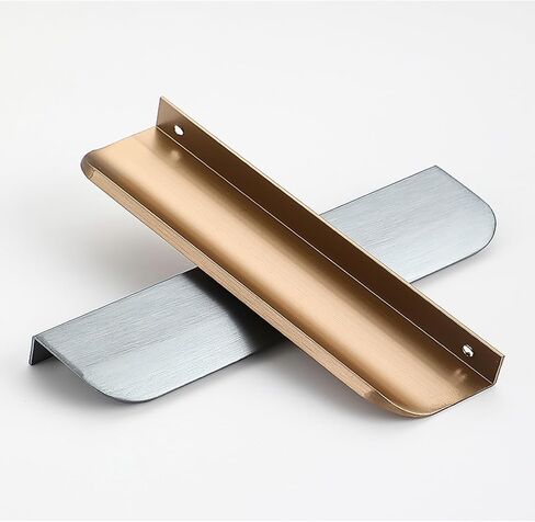 ‌Hidden Drawer Pulls, No-Drill Edge Trim Handles, ‌Edge-Trimmed Knobs, for Wardrobes, Bedside Tables/Other Types of Cabinet Doors(Gold,47.3x1.5x0.6in) in Saudi Arabia
