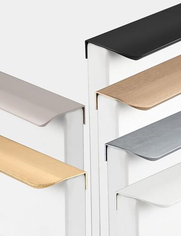 ‌Hidden Drawer Pulls, No-Drill Edge Trim Handles, ‌Edge-Trimmed Knobs, for Wardrobes, Bedside Tables/Other Types of Cabinet Doors(Gold,47.3x1.5x0.6in) in Saudi Arabia
