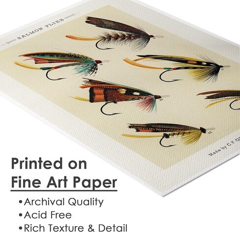 Vintage Fish Wall Art Prints (Set of 6) - Unframed - 8x10s | Fishing Décor | Vintage Décor | Kitchen Wall Art | Kitchen Wall Décor in Kuwait