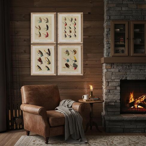 Vintage Fish Wall Art Prints (Set of 6) - Unframed - 8x10s | Fishing Décor | Vintage Décor | Kitchen Wall Art | Kitchen Wall Décor in Kuwait