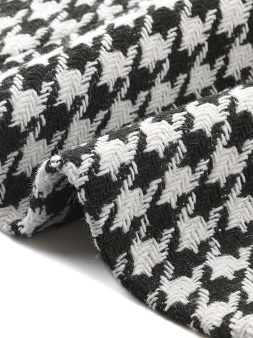 Allegra K Houndstooth Blazer for Women Notch Lapel Plaid Suit Jacket Long Sleeve Button Down Work Office Blazers in Saudi Arabia