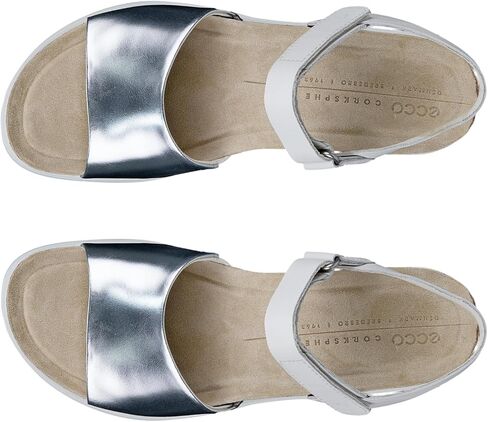 ECCO Women's Flowt Wedge Cork Sandal, Black/Black, 8-8.5 in Saudi Arabia