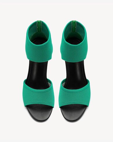 صنادل نسائية بمقدمة مفتوحة - تصميم أنيق بكعب ستيليتو مع جزء علوي شبكي مسامي، صنادل كاجوال مرنة مريحة للارتداء اليومي in Kuwait