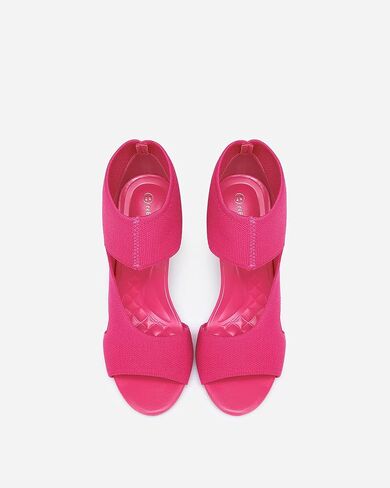Women's Retro Peep Toe Sandals - Elegant Stiletto Heel Design with Breathable Mesh Knit Upper, Comfortable Elastic Casual Sandals for Daily Wear in Saudi Arabia