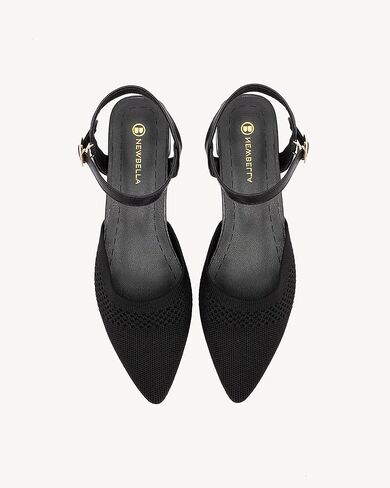 صنادل نسائية بكعب مكتنز ومقدمة مدببة - أحذية صيفية بكعب مكتنز، صنادل قابلة للتنفس للعمل والارتداء اليومي in Kuwait