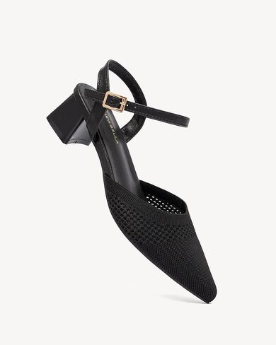 صنادل نسائية بكعب مكتنز ومقدمة مدببة - أحذية صيفية بكعب مكتنز، صنادل قابلة للتنفس للعمل والارتداء اليومي in Kuwait