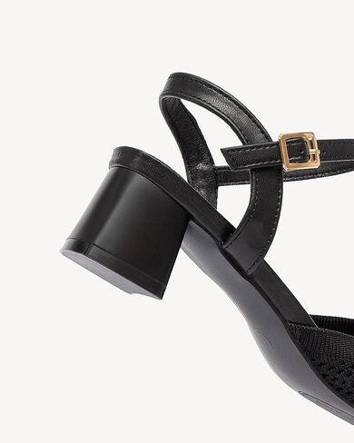 صنادل نسائية بكعب مكتنز ومقدمة مدببة - أحذية صيفية بكعب مكتنز، صنادل قابلة للتنفس للعمل والارتداء اليومي in Kuwait