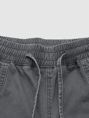 سراويل طيور النحام النسائية ذات الساق المستقيمة عالية الارتفاع برميل الساق البضائع الرباط جيوب متعددة اقتصاص بنطال رياضي in Kuwait