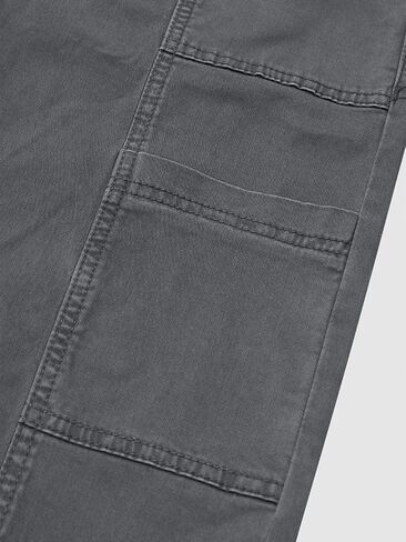 سراويل طيور النحام النسائية ذات الساق المستقيمة عالية الارتفاع برميل الساق البضائع الرباط جيوب متعددة اقتصاص بنطال رياضي in Kuwait