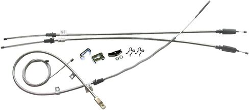 Inline Tube Compatible with 1966-68 Chevrolet GMC C10 Truck Powerglide T-350 & Manual Trans Long Bed Coil Rear Complete Brake Cable Kit OE Steel in Saudi Arabia