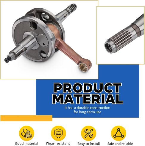 Engine End Rebuild Kit Crankshaft STD Piston + Ring W/Gaskets Compatible with Yamaha Warrior 350 YFM350X 1987-2004 in Saudi Arabia