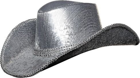 UNDERWRAPS Metallic Rhinestone Cowboy Hat - Cowboy Hats for Men and Women, Western Costume Accessories, 4th Of July Hat, Music Festival (One Size Fits Most) in Saudi Arabia