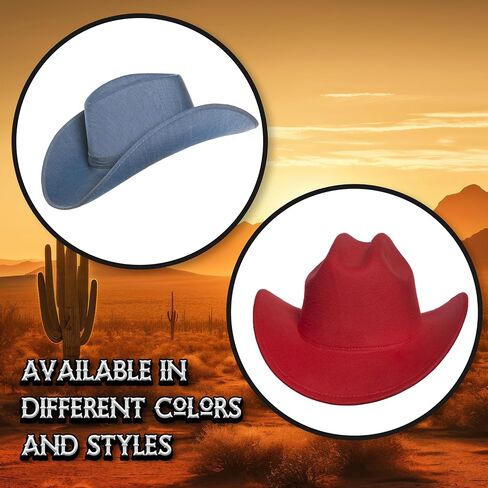 UNDERWRAPS Metallic Rhinestone Cowboy Hat - Cowboy Hats for Men and Women, Western Costume Accessories, 4th Of July Hat, Music Festival (One Size Fits Most) in Saudi Arabia