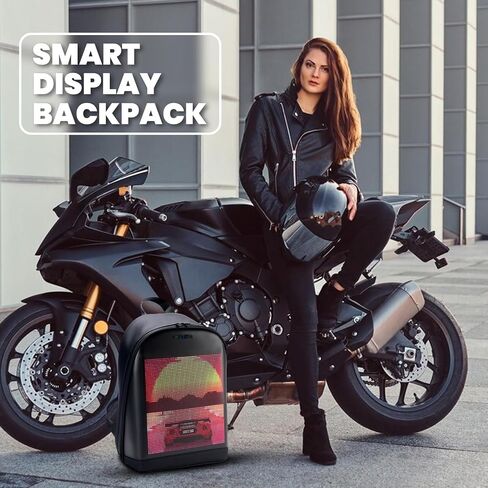 Led Motorcycle Backpack for Men - Led Display Backpack for Travel and Daily Use - Gift for Men & Women in Saudi Arabia